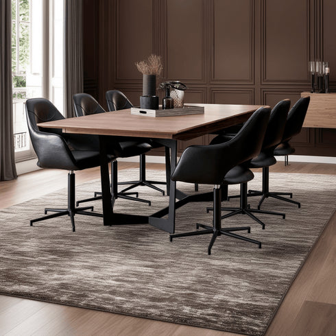 Set of 2 Black Dining Chairs Luna